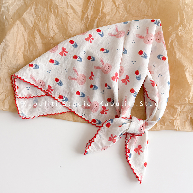 Face Scarf Mask - Pañuelo Cuadrado de Algodón y Lino
