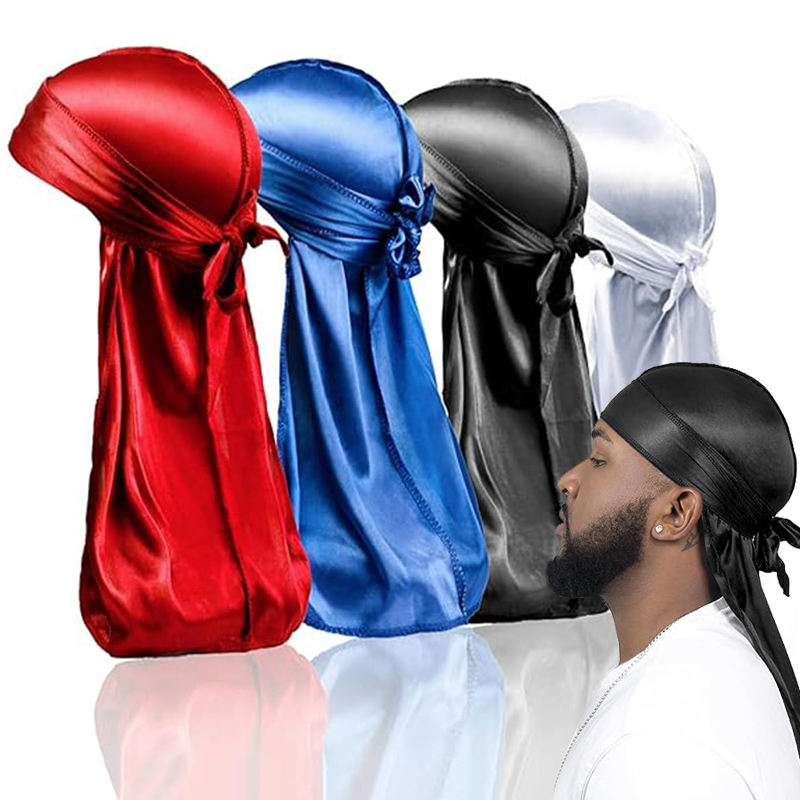 Bandana Doo Rag - 1-4 Uds nueva seda Durag Bandana