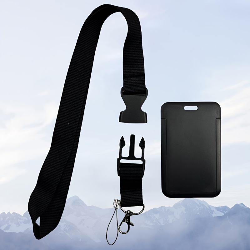 Lanyard Badge Holder - Portacredenciales con Cordón Negro para el