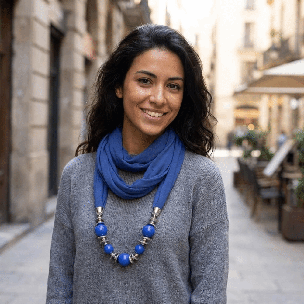 Pañuelo de Chifón con Cuentas, - Infinity Scarf Knit reseña y precio